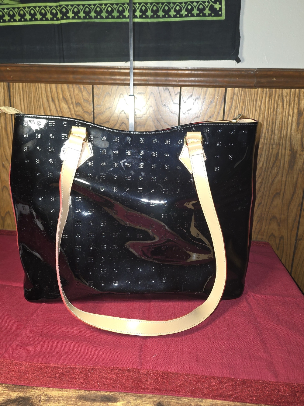 Arcadia Patent Leather Monogram Tote
